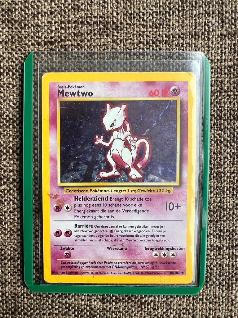 Pokemon kaart mewto base set holo, Ophalen, Zo goed als nieuw