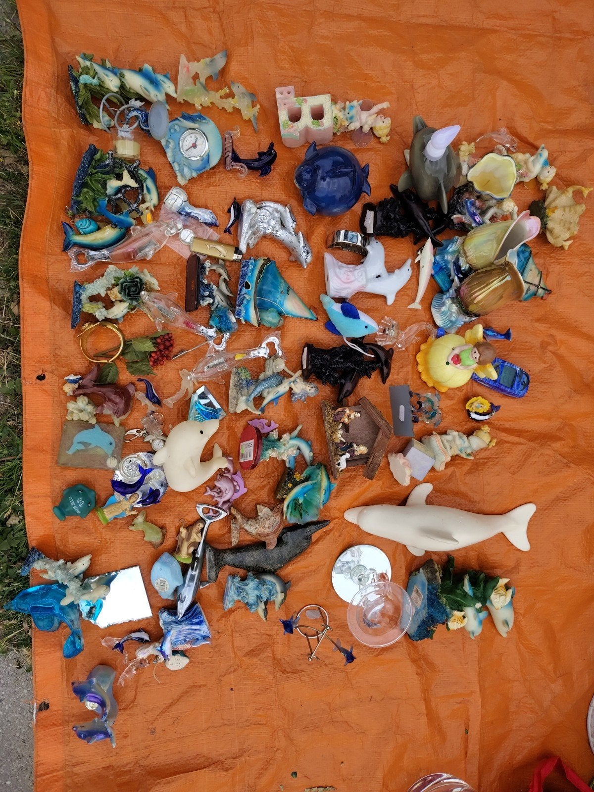 Diverse dolfijnbeeldjes en decoratiecollectie, Ophalen of Verzenden, Gebruikt