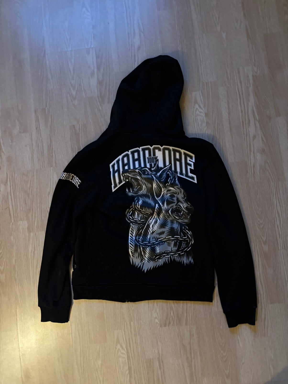 Hardcore vest label maat L, Ophalen, Gedragen, Maat 52/54 (L), Zwart