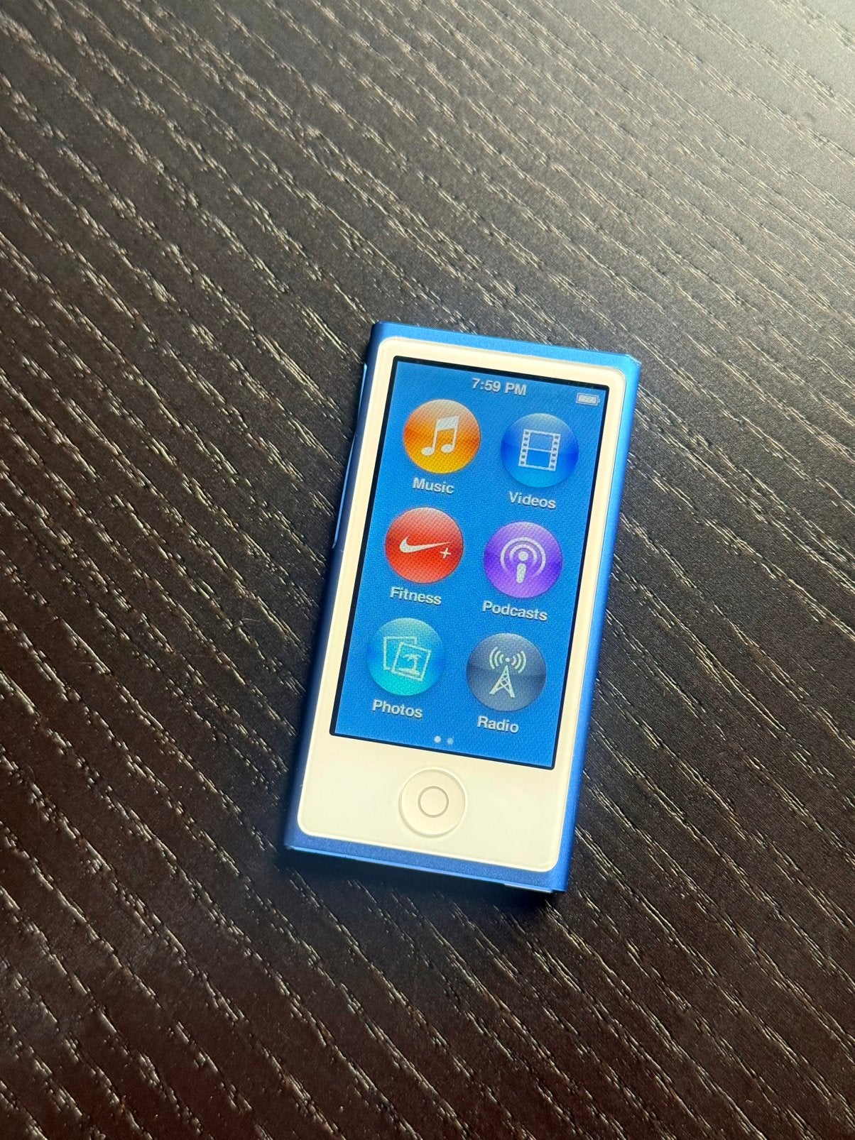 Apple iPod Nano 7e Generatie Blauw 16GB, Audio, Tv en Foto, Mp3-spelers | Apple iPod, Ophalen of Verzenden, Zo goed als nieuw