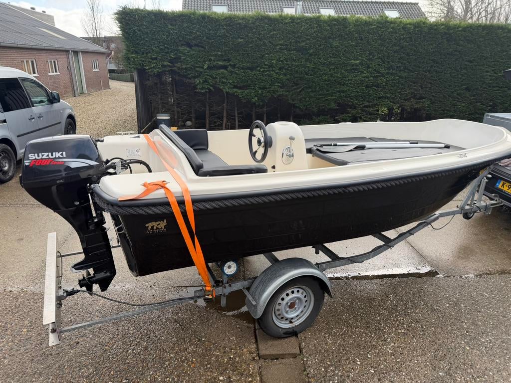 Mooie Admiral 450 met 15PK Suzuki elektr.st.en evt. trailer, Watersport en Boten, Afdekzeil, Admiral, Ophalen of Verzenden, Zo goed als nieuw