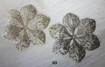 Bronskleur filigrain connectors bloem 2 stuks. 60 mm, Ophalen of Verzenden, Nieuw, Tussenstuk of Tussenkraal
