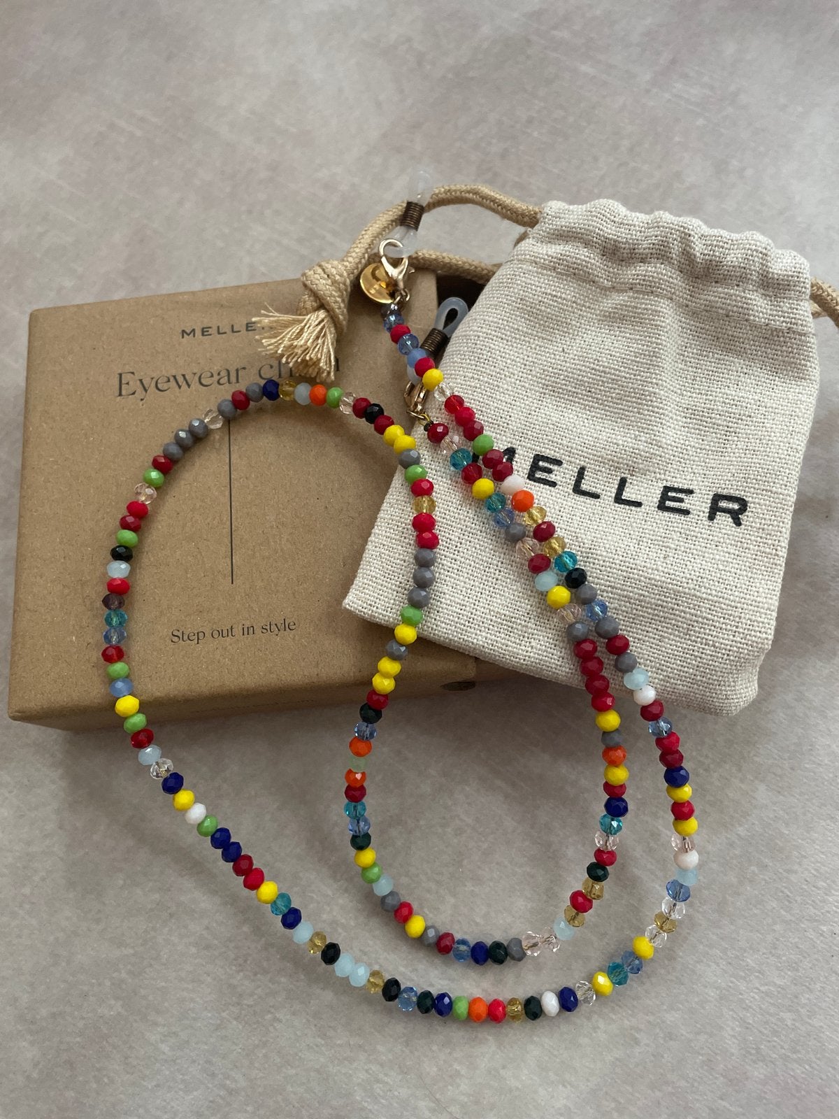Meller - kleurrijke brillenketting, Ophalen, Nieuw, Overige kleuren, Overige materialen