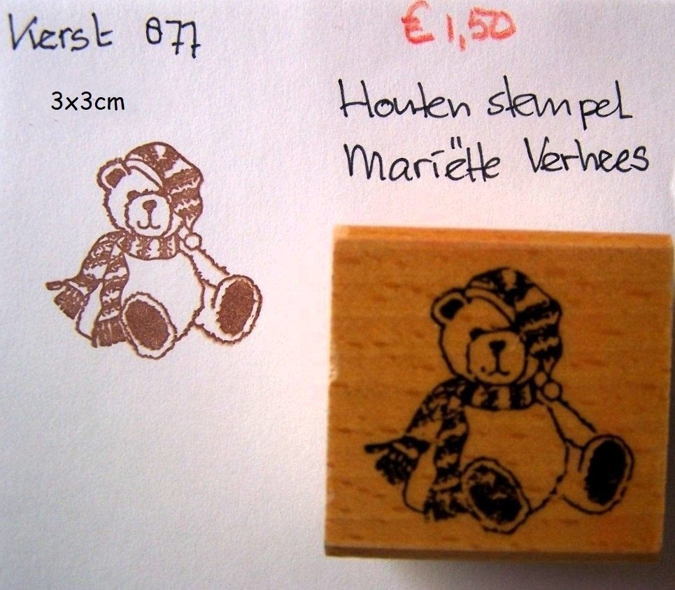 Kerst 877 Houten stempel, Hobby en Vrije tijd, Ophalen of Verzenden, Gebruikt, Houten stempel