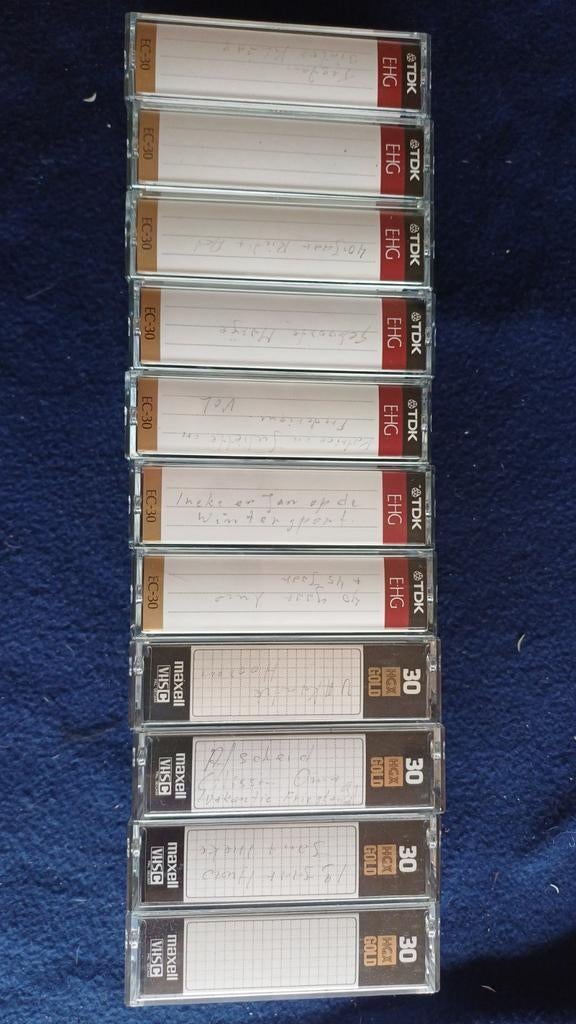 Partij van 10 TDK en Maxell VHS-C videobanden, Ophalen of Verzenden