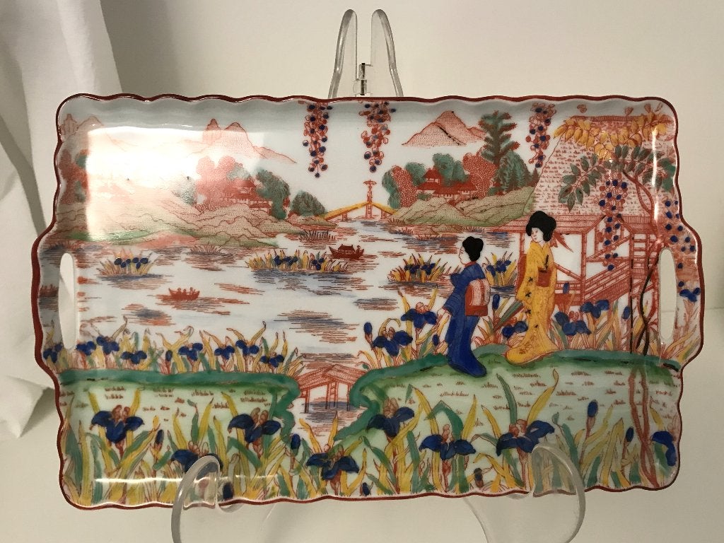 antiek chinoiserie dienblad porselein, Ophalen of Verzenden