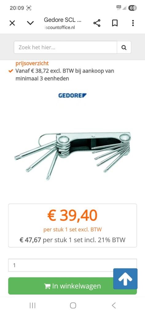 Nieuw Gedore torx sleutelset, Auto diversen, Autogereedschap, Ophalen of Verzenden, Nieuw
