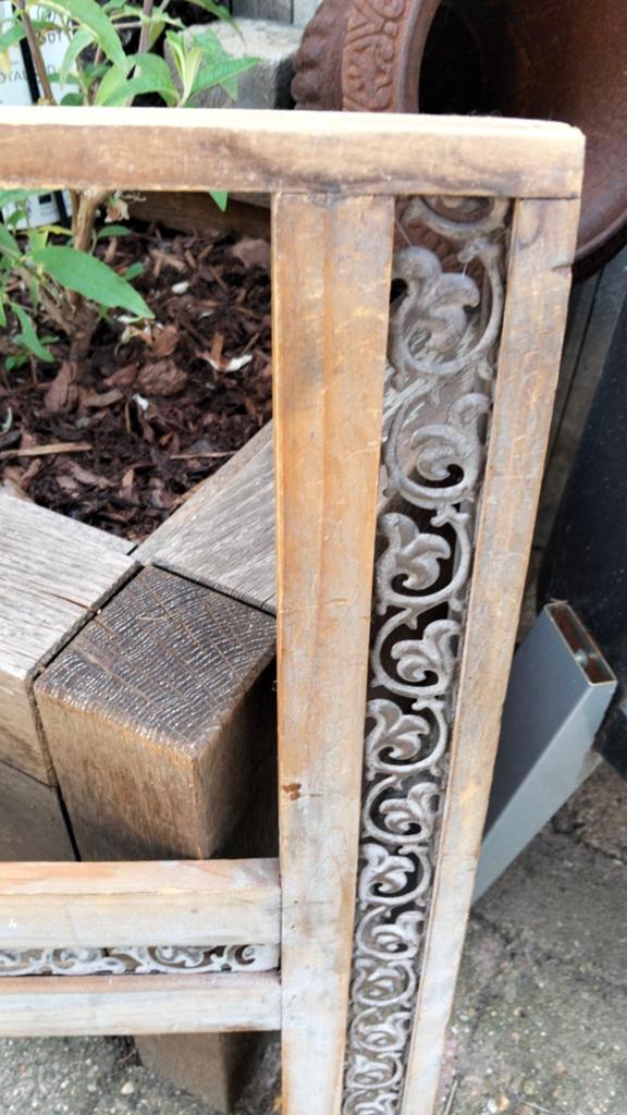 Brocante geraamte afgewerkt met metaal, Ophalen of Verzenden