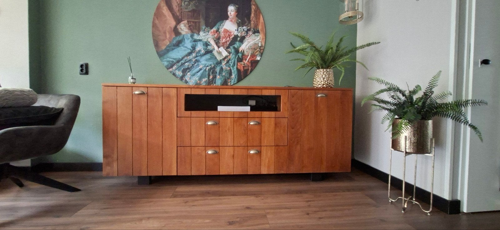 Dressoir en salontafel Teak als nieuw, Ophalen, Gebruikt, 25 tot 50 cm