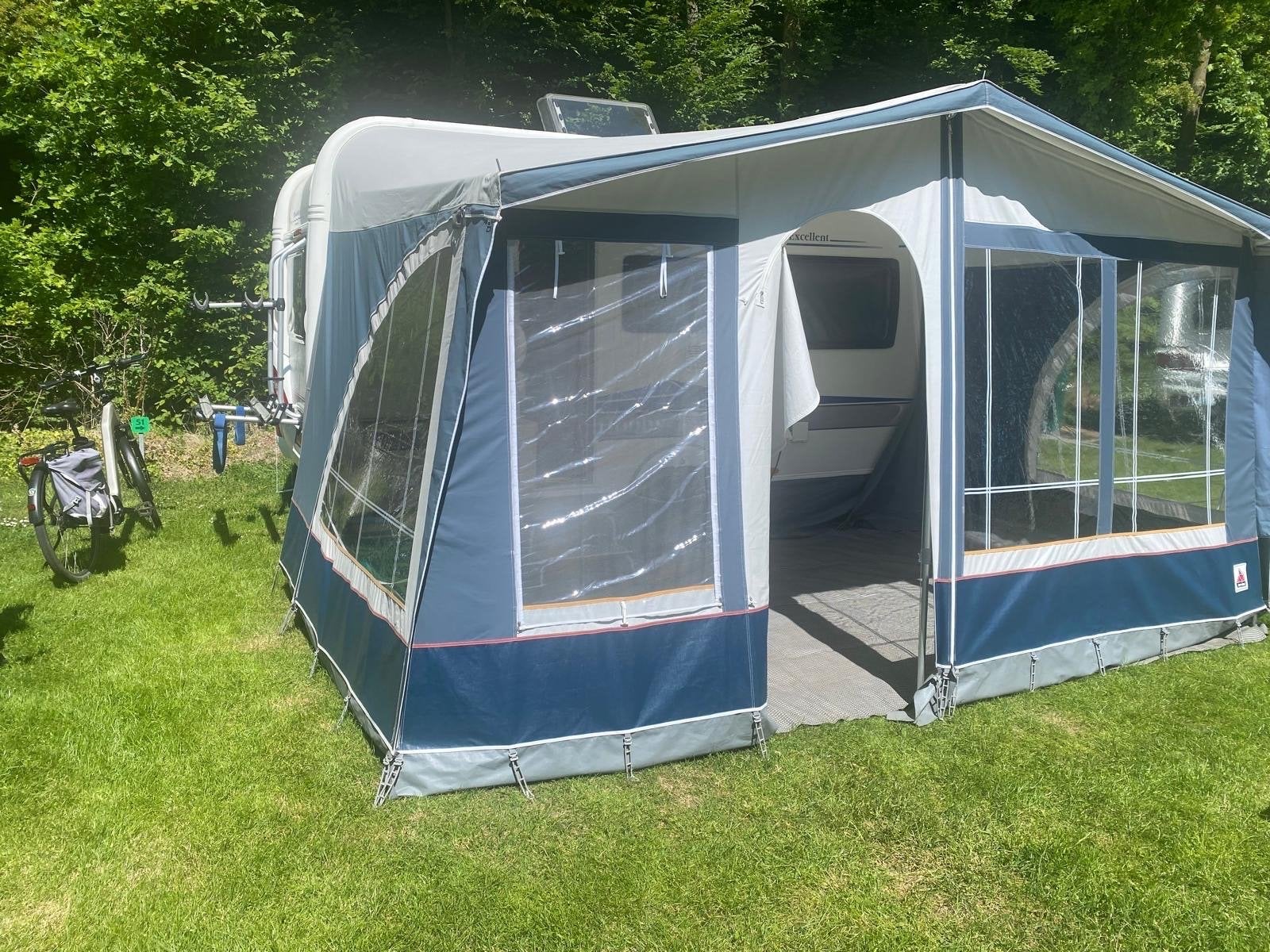 Dorema voortent omloopmaat 8 met aluminium  stokken, Caravans en Kamperen, Caravan accessoires, Gebruikt, Ophalen