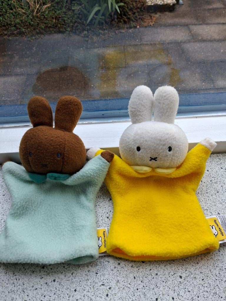 Handpop Nina en Nijntje Miffy Disck Bruna Mercis fleece, Konijn, Ophalen of Verzenden, Zo goed als nieuw, Wasbaar