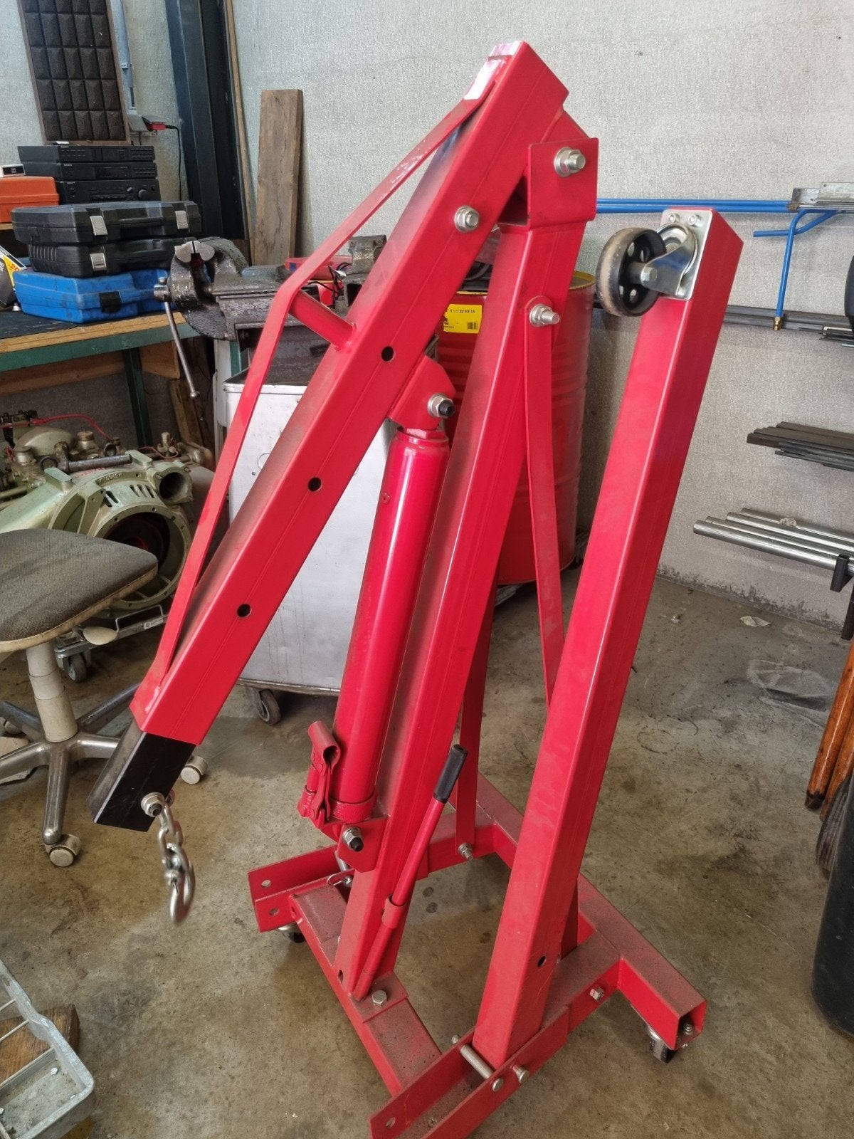 2 Ton Werkplaatskraan/Motortakel, Ophalen, Zo goed als nieuw, Handmatig