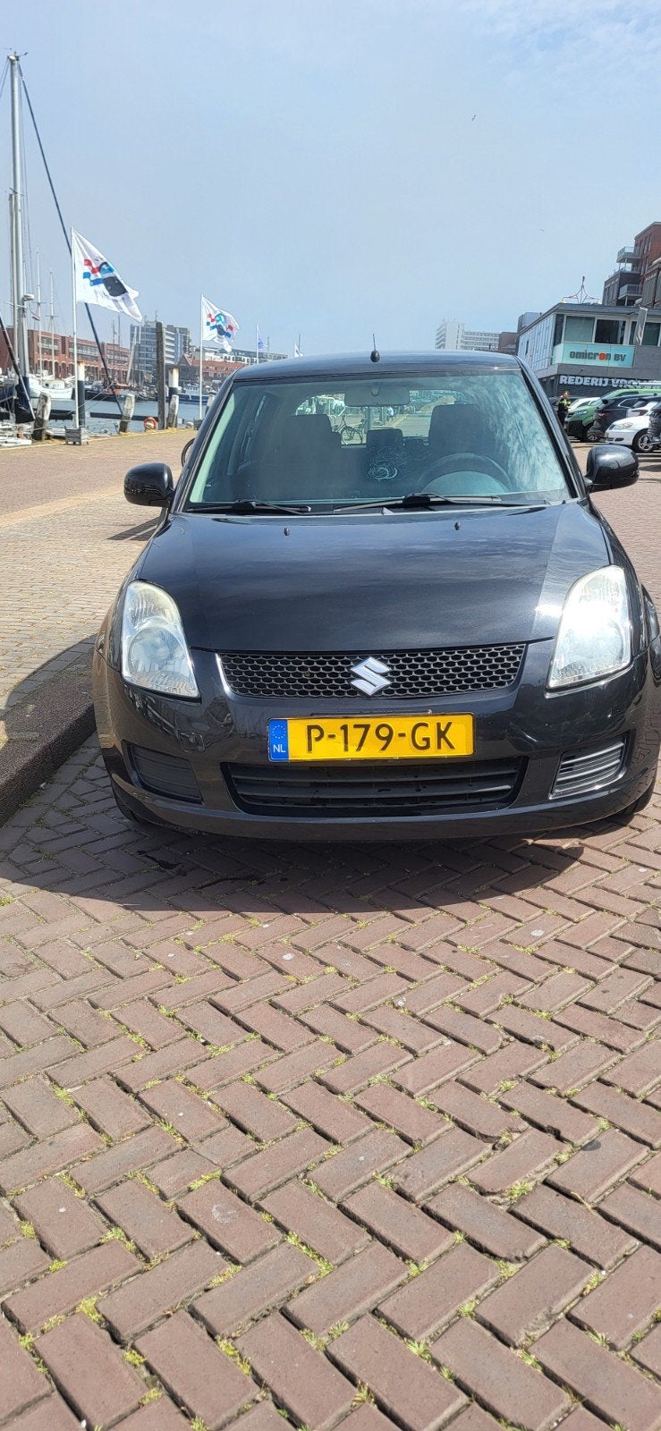 Suzuki Swift 1.3 5D 2008 Zwart SCHADE AUTO, Auto's, Voorwielaandrijving, 40 €/maand, 400 kg, Handgeschakeld