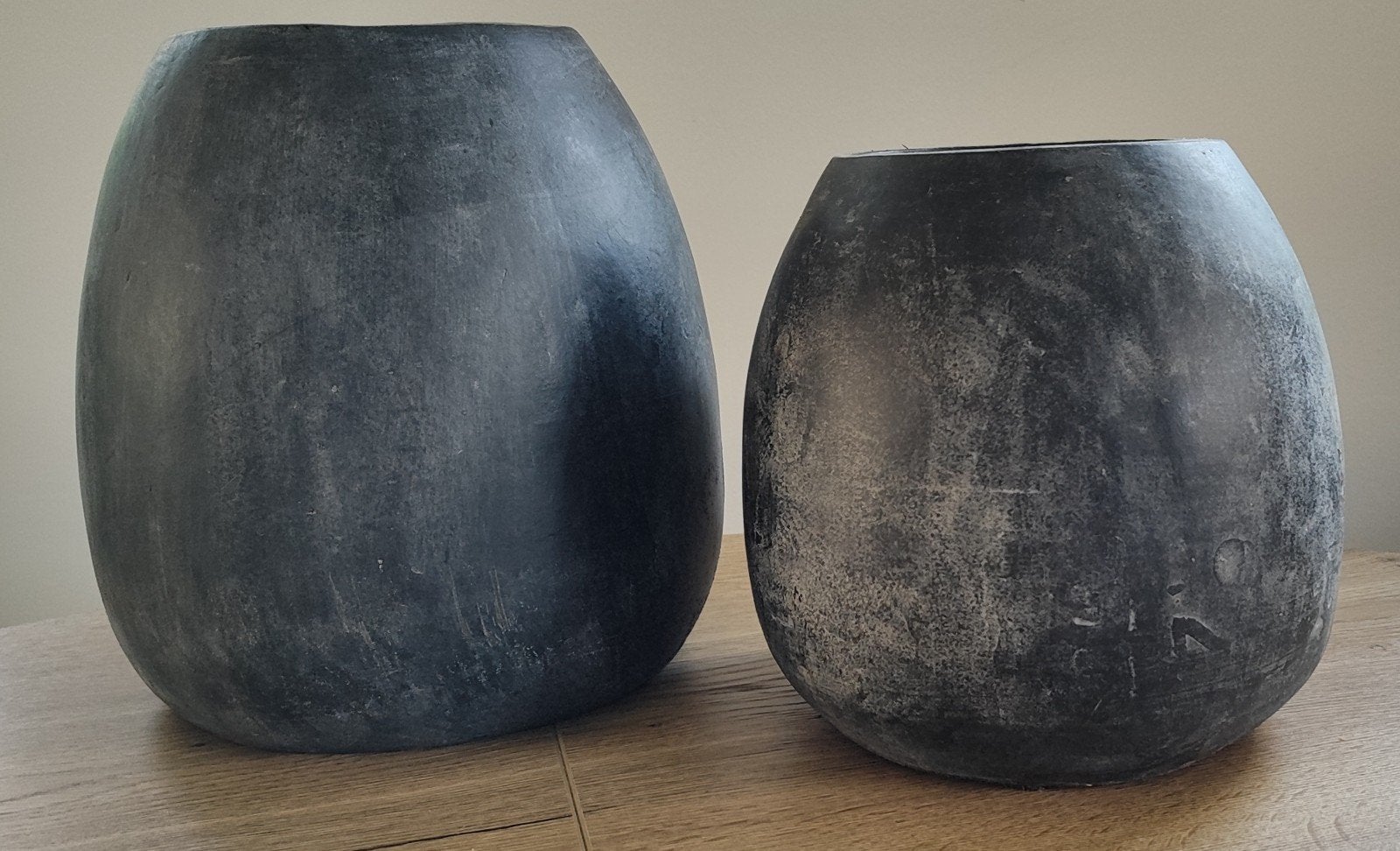 Set van 2 decoratieve vazen - Grijs/Zwart, Ophalen