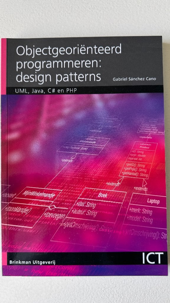 Objectgeoriënteerd programmeren: design patterns, Gabriel Sánchez Cano, Ophalen of Verzenden, Zo goed als nieuw, MBO