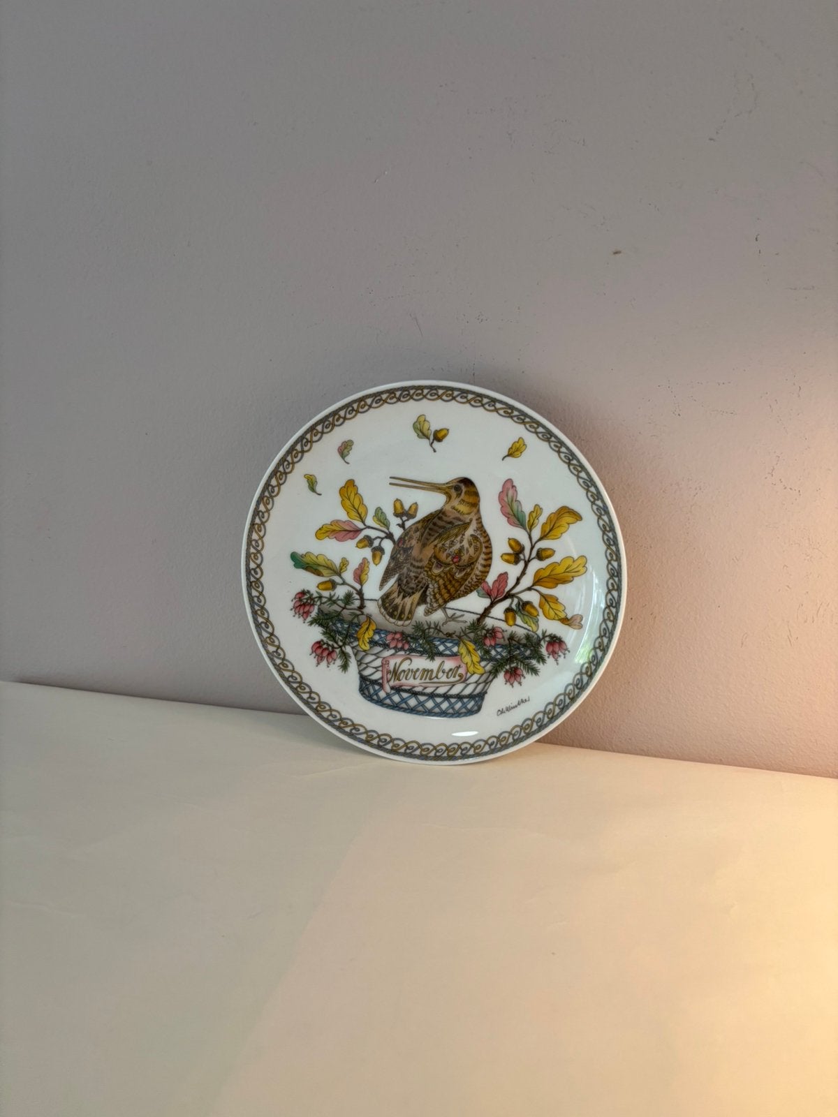 Vintage Hutschenreuther vogel wandbord November, Verzenden