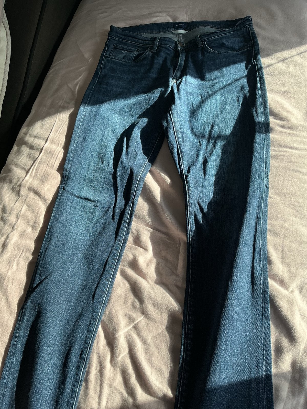 Gant Slim Jeans W33/L34 - Zo goed als nieuw, Kleding | Heren, Ophalen of Verzenden, Zo goed als nieuw, Blauw, W33 - W34 (confectie 48/50)