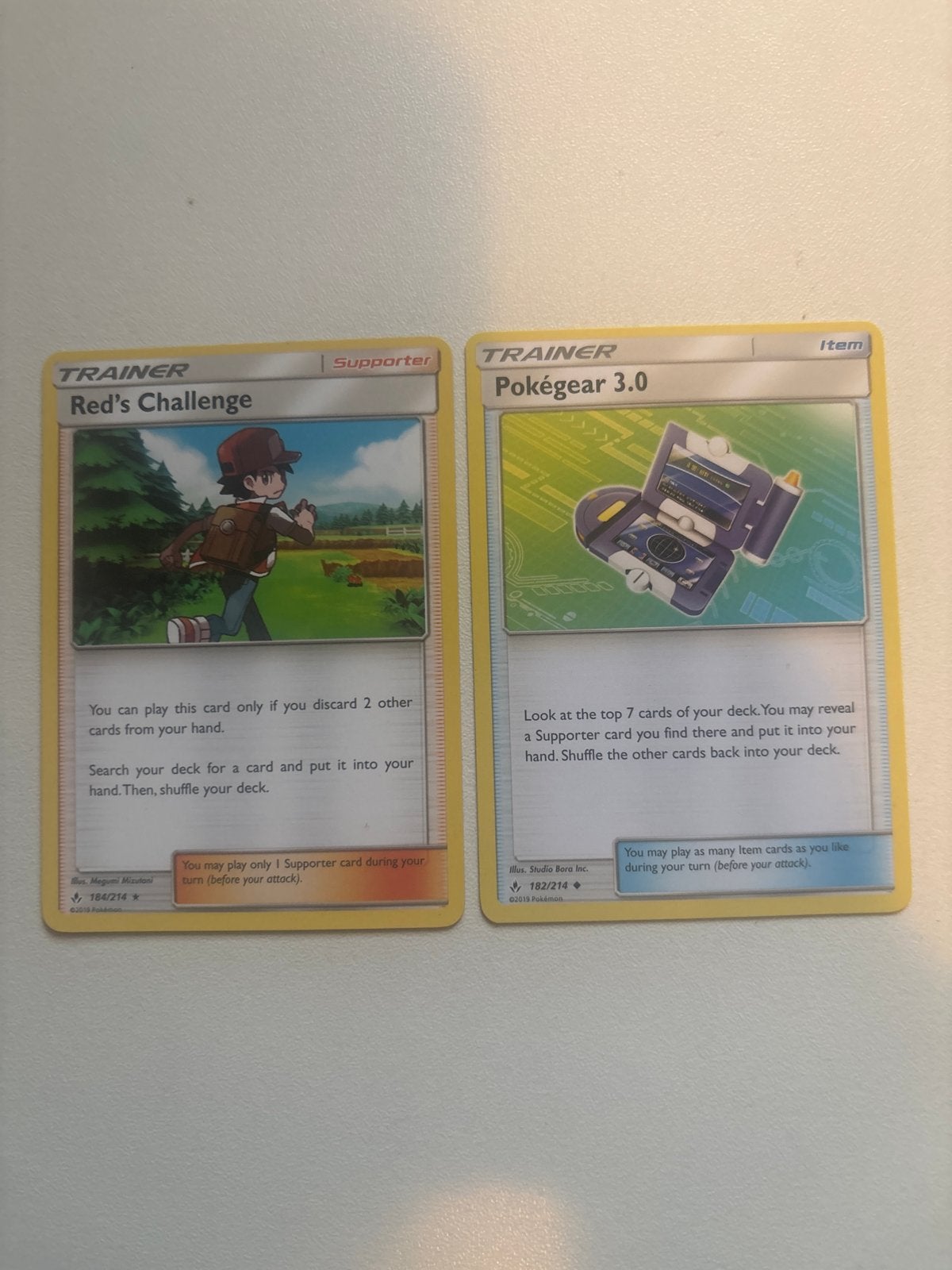 Unbroken Bonds Red's Challenge &Pokégear 3.0 Trainer Kaarten, Ophalen of Verzenden, Zo goed als nieuw, Meerdere kaarten
