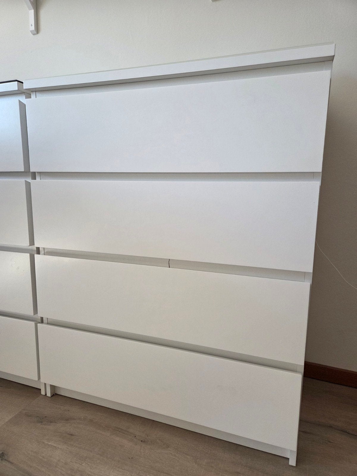 IKEA Malm met glasplaat [80 x 48 x 100 cm], Ophalen, 50 tot 100 cm, Zo goed als nieuw, 3 of 4 laden