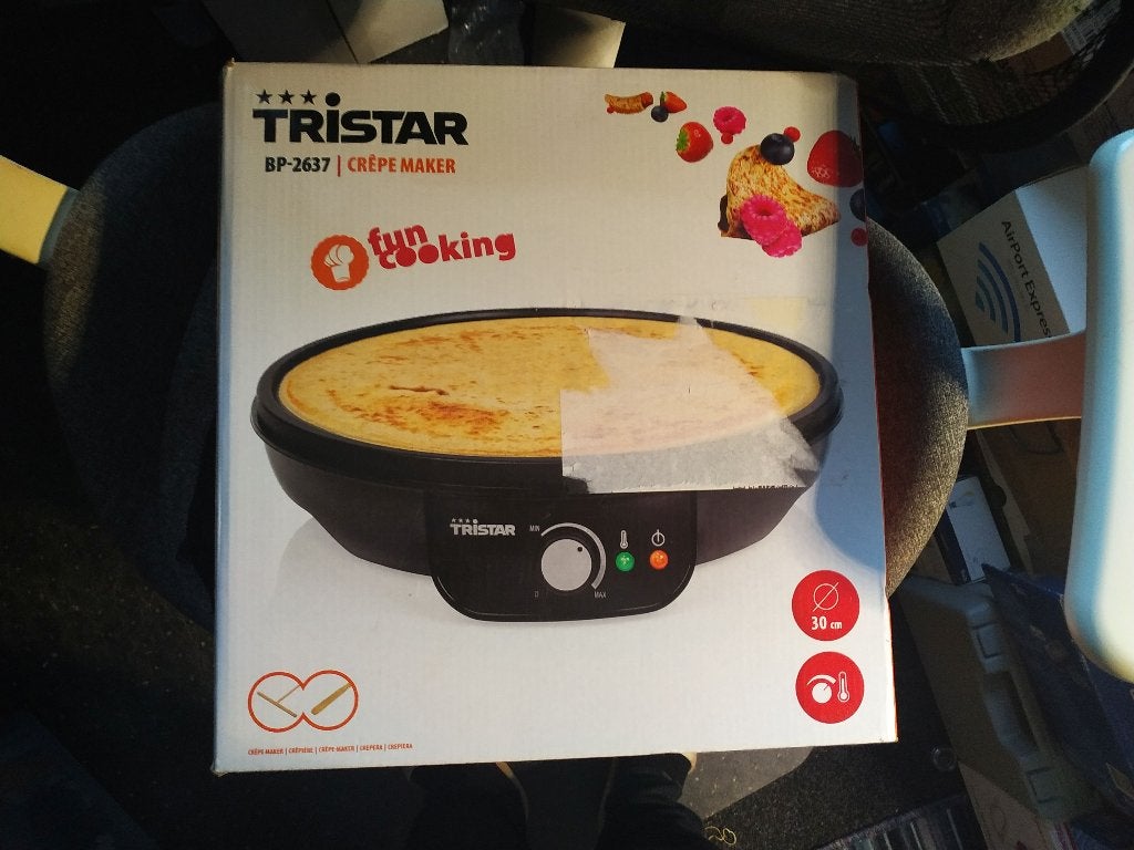 Tristar BP-2637 - Pannenkoekenmaker 1000W, Witgoed en Apparatuur, Wafelijzers, Ophalen of Verzenden, Nieuw