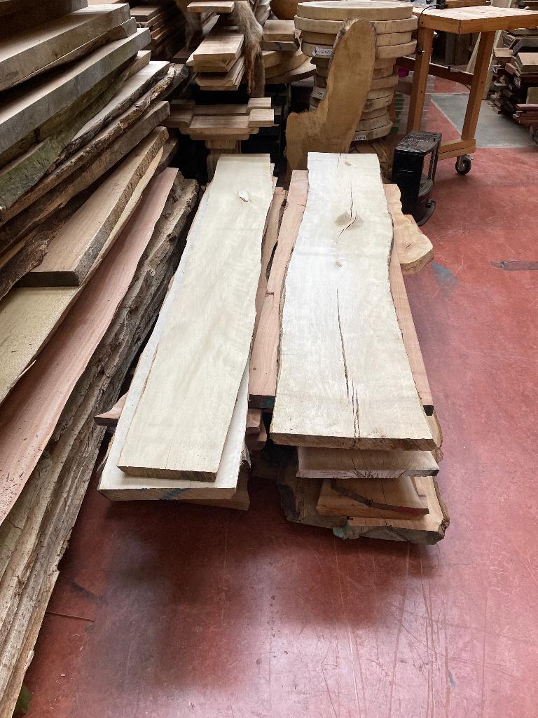 Witte beuk weissbuch uniek wandplank snijplank suar teak eik, Ophalen, Nieuw