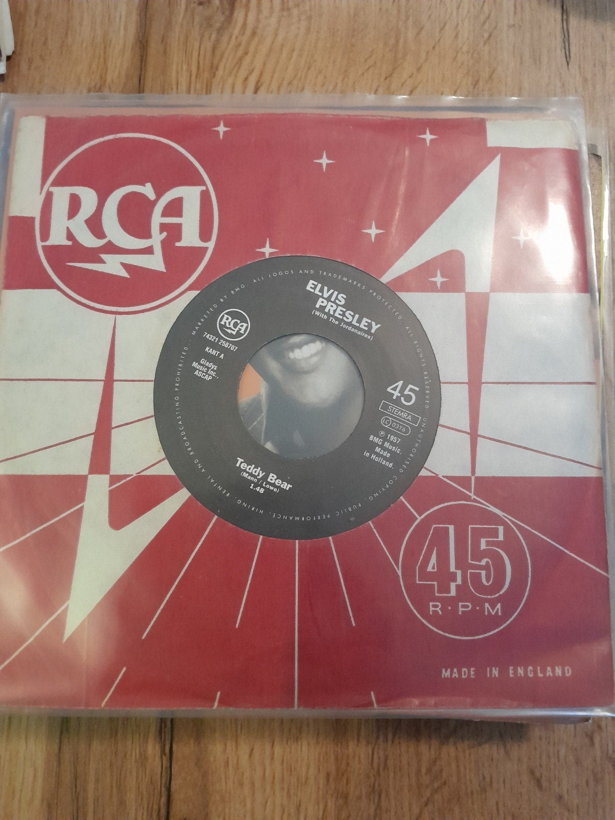 elvis presley 7inch teddy bear, Ophalen of Verzenden, Zo goed als nieuw, Pop