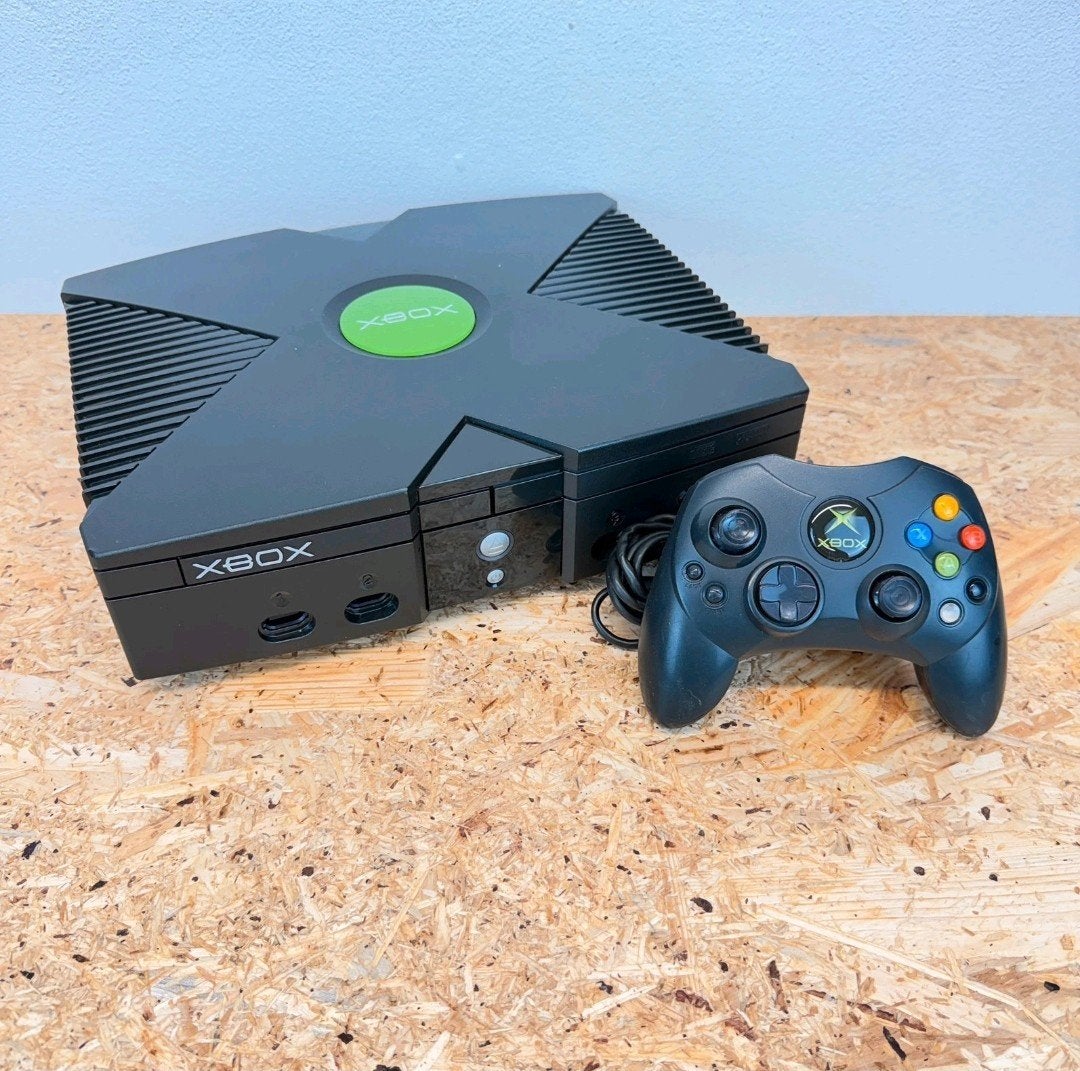 Xbox Original met controller en kabels, Spelcomputers en Games, Ophalen, Gebruikt, Met 1 controller