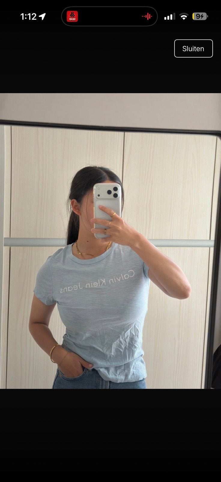 Calvin klein t-shirt, Zo goed als nieuw, Korte mouw, Maat 36 (S), Verzenden