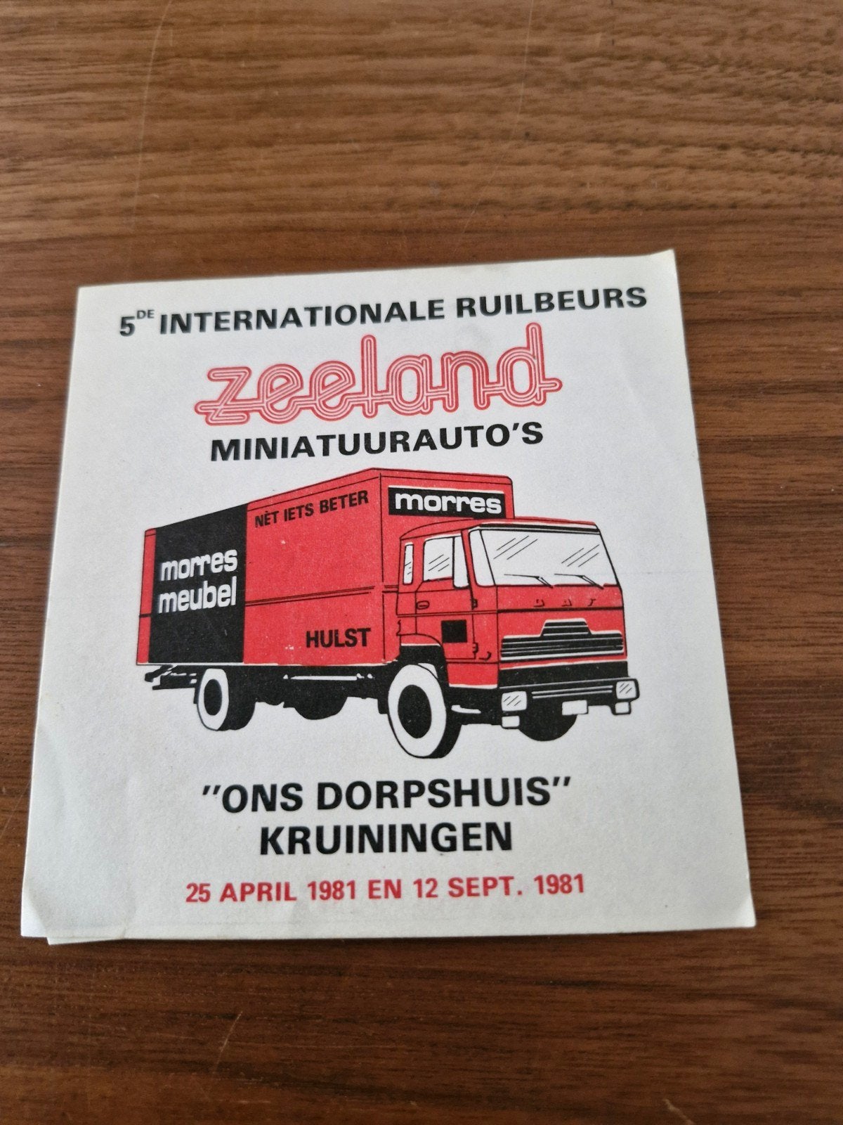 396 Vintage Sticker 5e Internationale Ruilbeurs Zeeland 1981, Ophalen of Verzenden, Zo goed als nieuw, Overige typen