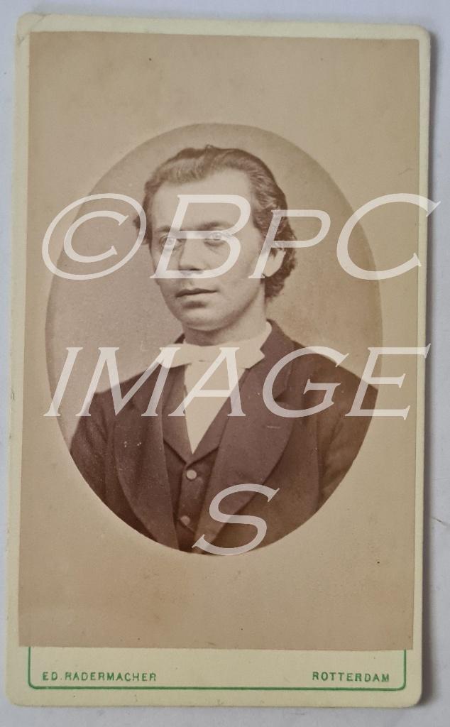 cdv  Dr. A.H. de Hartog Sr Rotterdam, 1860's Hoogleraar, Verzamelen, Gebruikt, Verzenden, Foto, Voor 1940