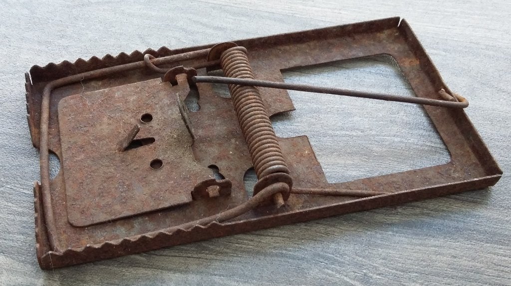 Model omstreeks 1940 -1950 Antieke Rattenval Rat Ratten Klem, Ophalen of Verzenden