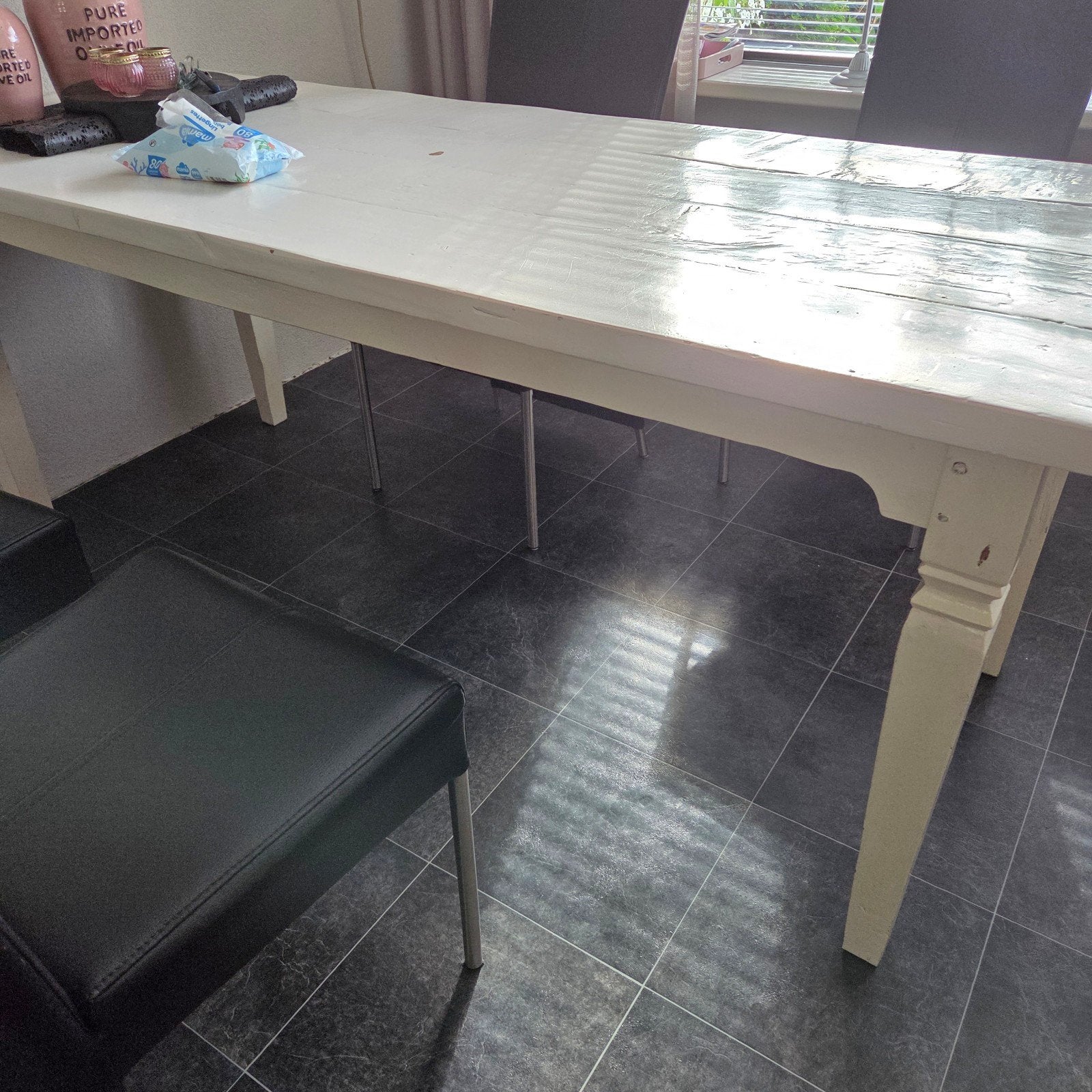 Eetkamertafel, Huis en Inrichting, Tafels | Eettafels, Gebruikt, Vijf personen of meer, 150 tot 200 cm, Rechthoekig