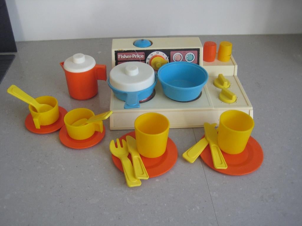 Fisher Price vintage - keukentje, Kinderen en Baby's, Speelgoed | Fisher-Price, Ophalen, Gebruikt, Speelset