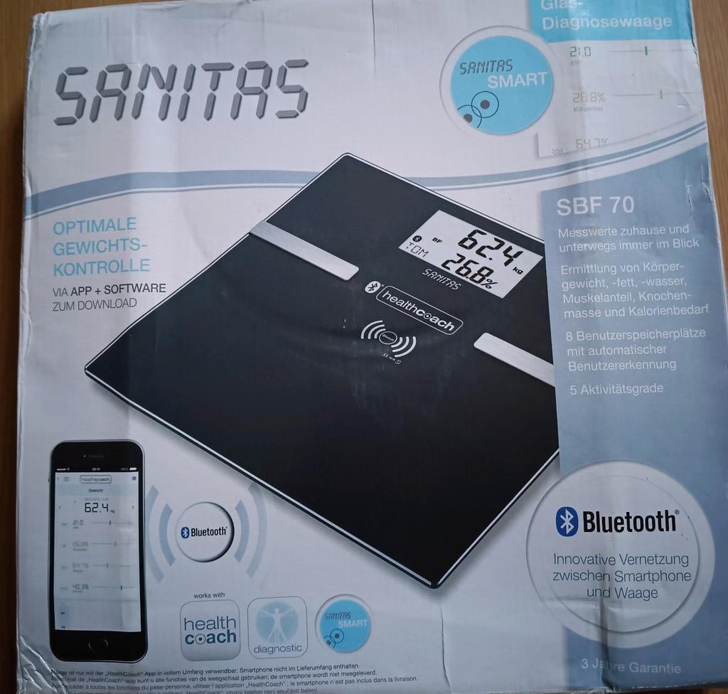 Sanitas Personenweegschaal SBF 70 - nieuw, 1 tot 500 gram, Nieuw, 100 kg of meer, Ophalen of Verzenden