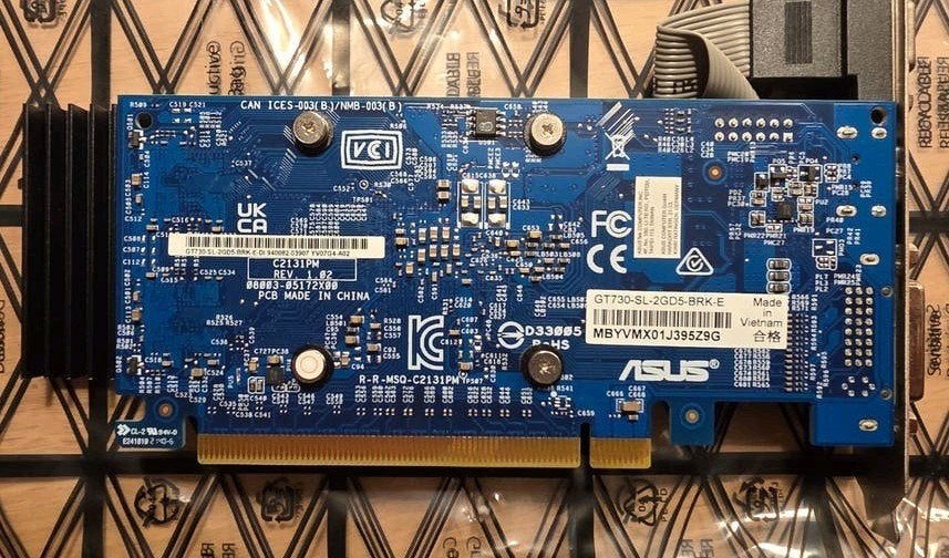 ASUS GeForce GT 730-SL-2GD5-BRK'E Grafische Kaart, Gebruikt, PCI-Express 2, HDMI, Ophalen of Verzenden