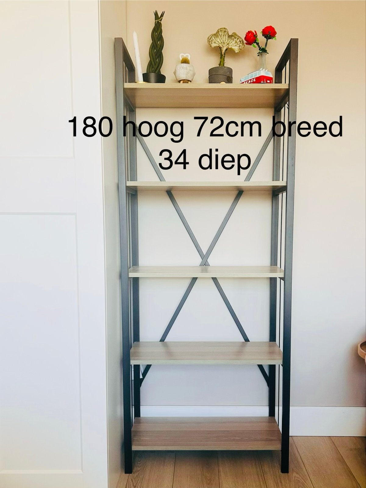 Industriële stellingkast met planken - 180x72x34cm, Ophalen, Gebruikt