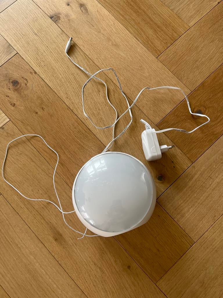 Witte ronde LED lamp met adapter, Huis en Inrichting, Verzenden, Metaal, Led, Plafondspot of Wandspot