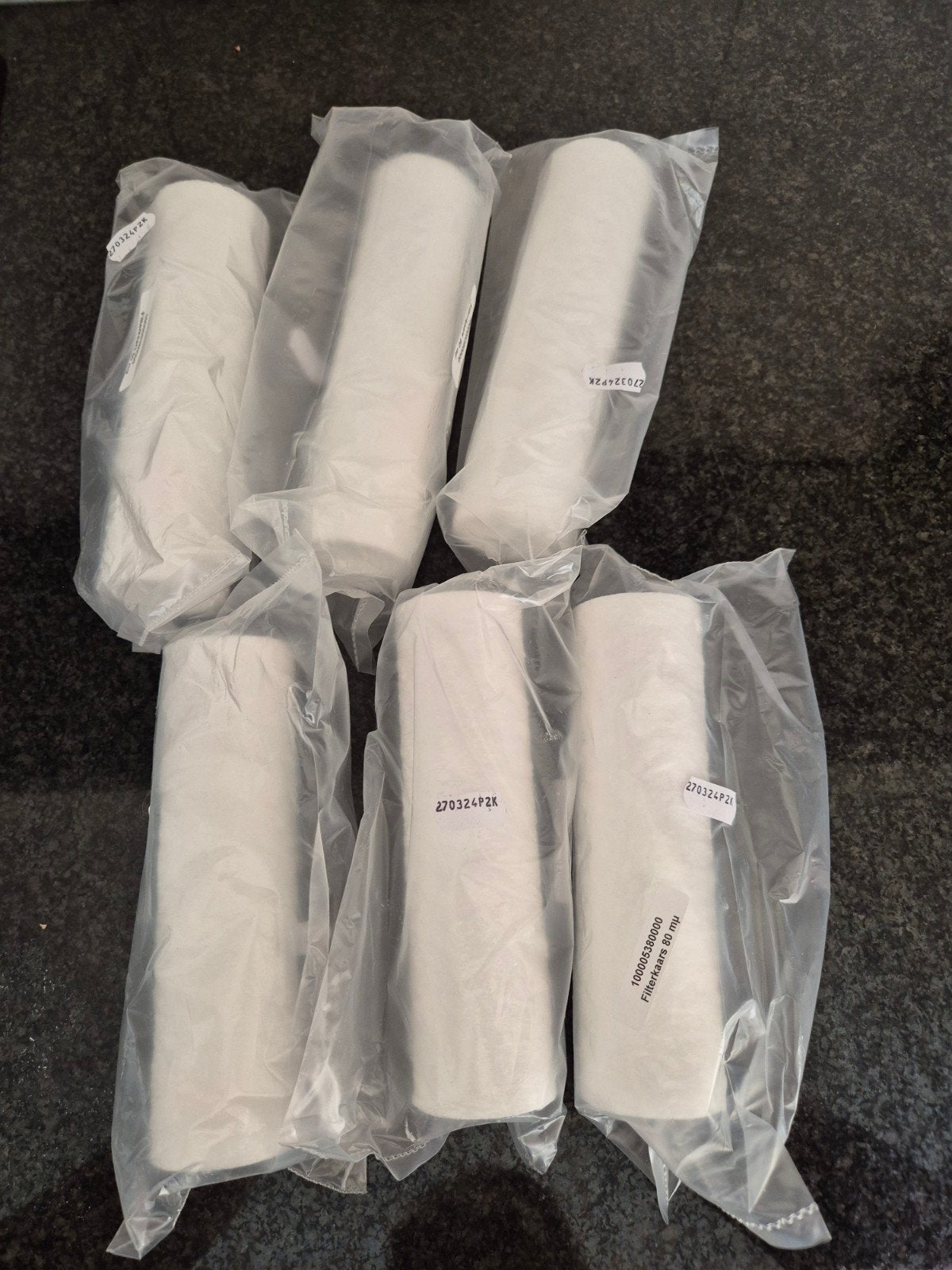 6 filters voor Grünbeck waterontharder 80 mµ, Ophalen, Nieuw