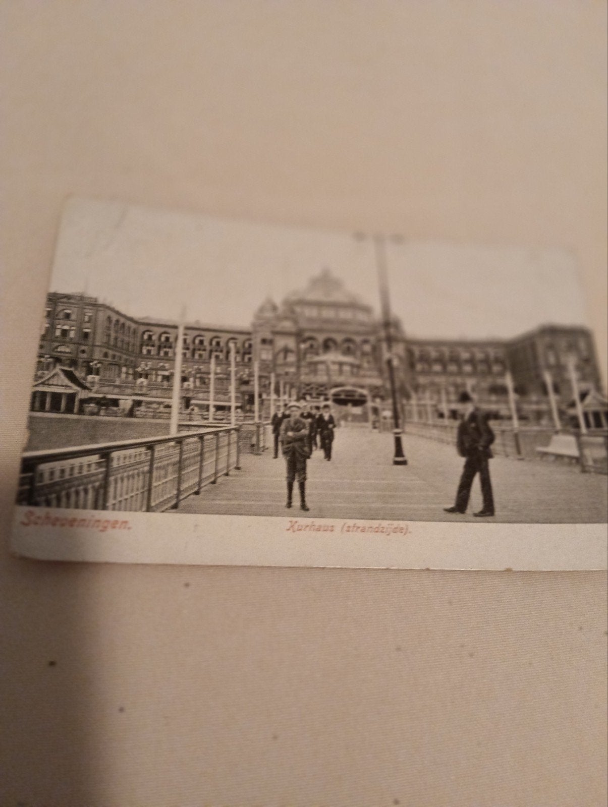 Oude ansichtkaart Scheveningen Kurhaus (strandzijde), Ophalen of Verzenden, Voor 1920, Gelopen, Zuid-Holland