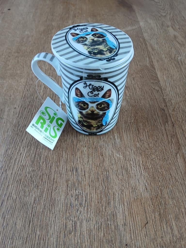 Hippy Cat theemok met filter en deksel - Nieuw, Ophalen of Verzenden, Nieuw