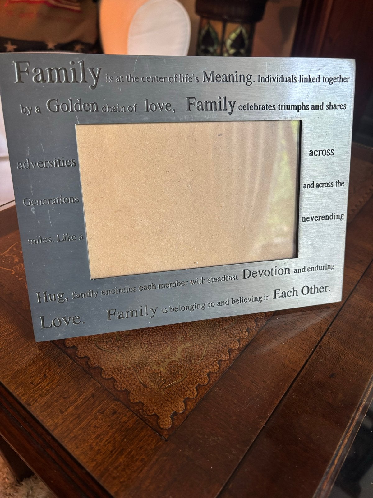 Fotolijst 'Family' - Metaal, met inspirerende tekst, Ophalen of Verzenden, Gebruikt