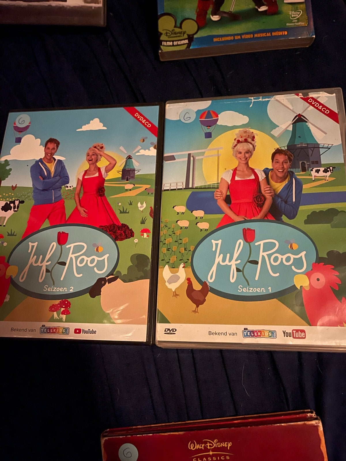 Juf Roos DVD/CD Seizoen 1 & 2 - Kinderliedjes, Alle leeftijden, Tv-serie, Familie, Gebruikt