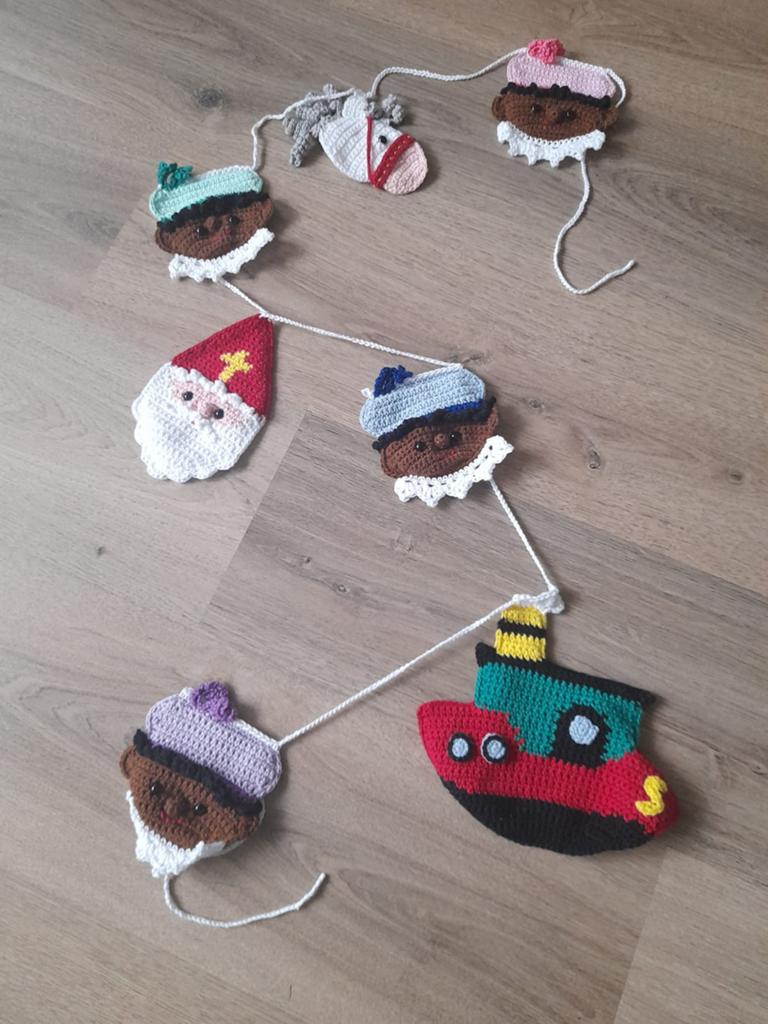 Nieuw! Sint en piet slinger, Ophalen of Verzenden, Nieuw, Haken, Overige typen