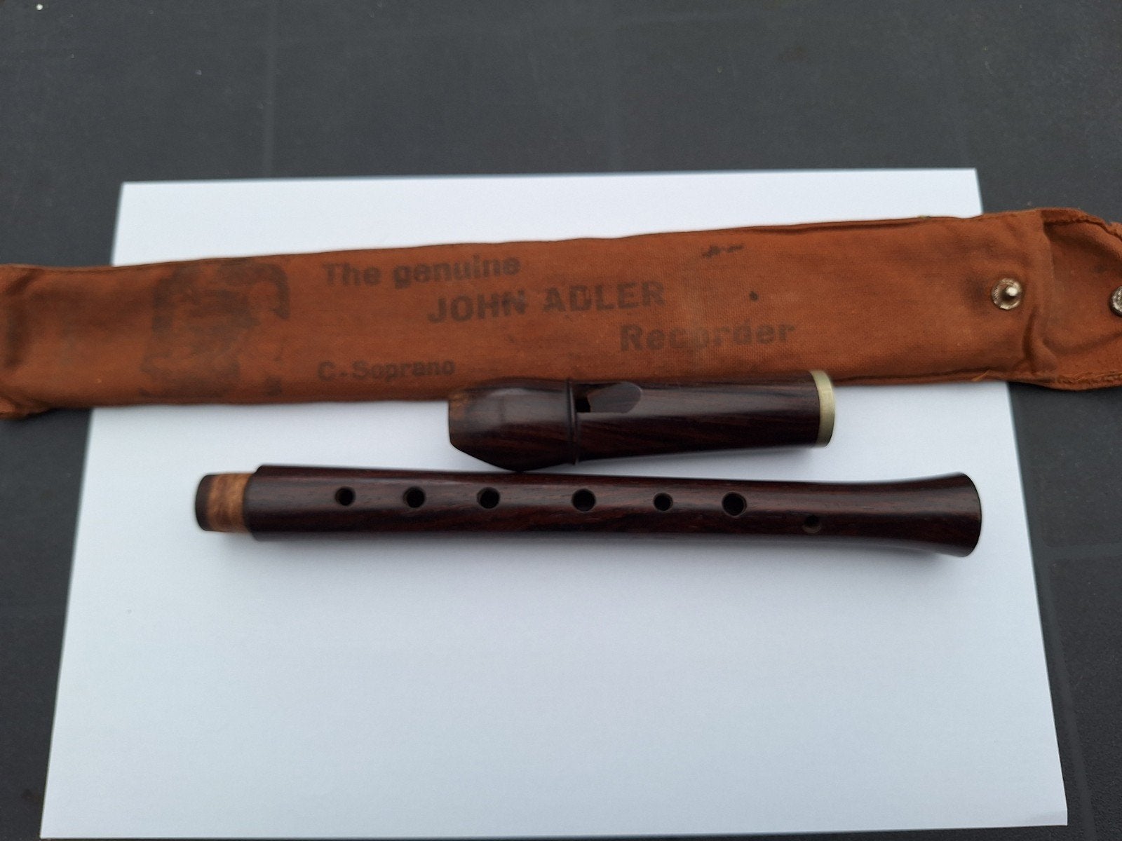 John Adler blokfluit in orginele opberghoes., Ophalen of Verzenden, Gebruikt
