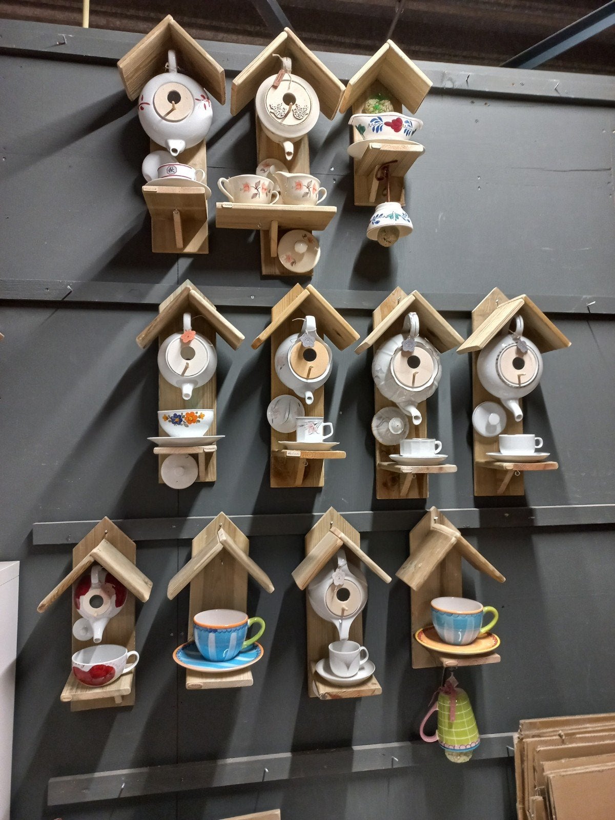 Theepot vogelhuisje  / vogel voederhuisje   blond amsterdam, Tuin en Terras, Vogelhuisjes en Vogelbaden, Ophalen of Verzenden