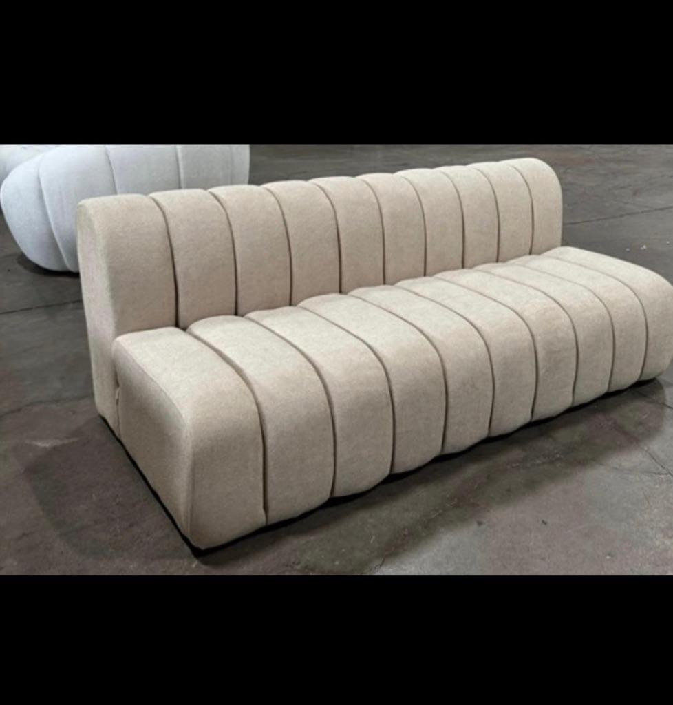 Japandi 4 zits loungebank NIEUW, Ophalen of Verzenden, Nieuw, 75 tot 100 cm, Vierpersoons of meer