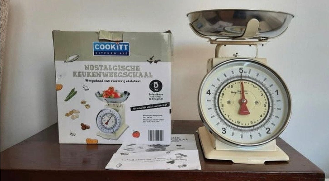 Cookitt Nostalgische Keukenweegschaal 5kg, Ophalen of Verzenden, Zo goed als nieuw