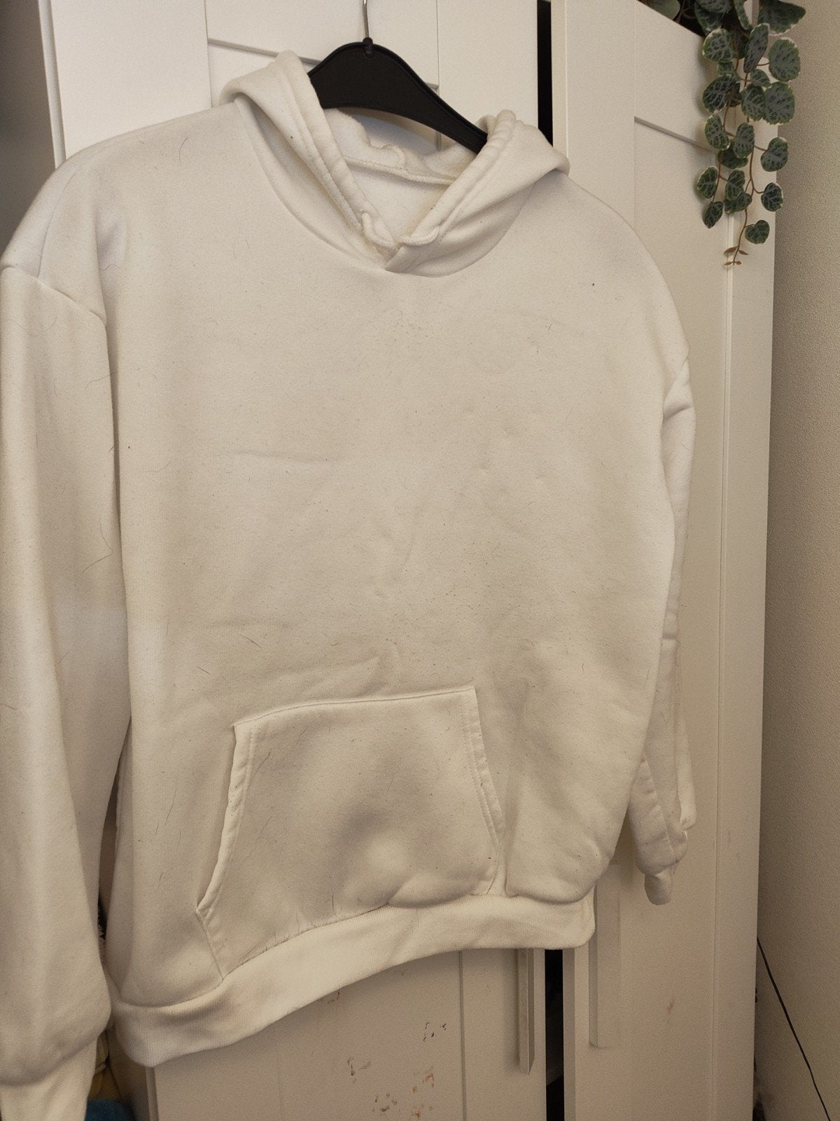 Witte hoodie met luipaardprint strik