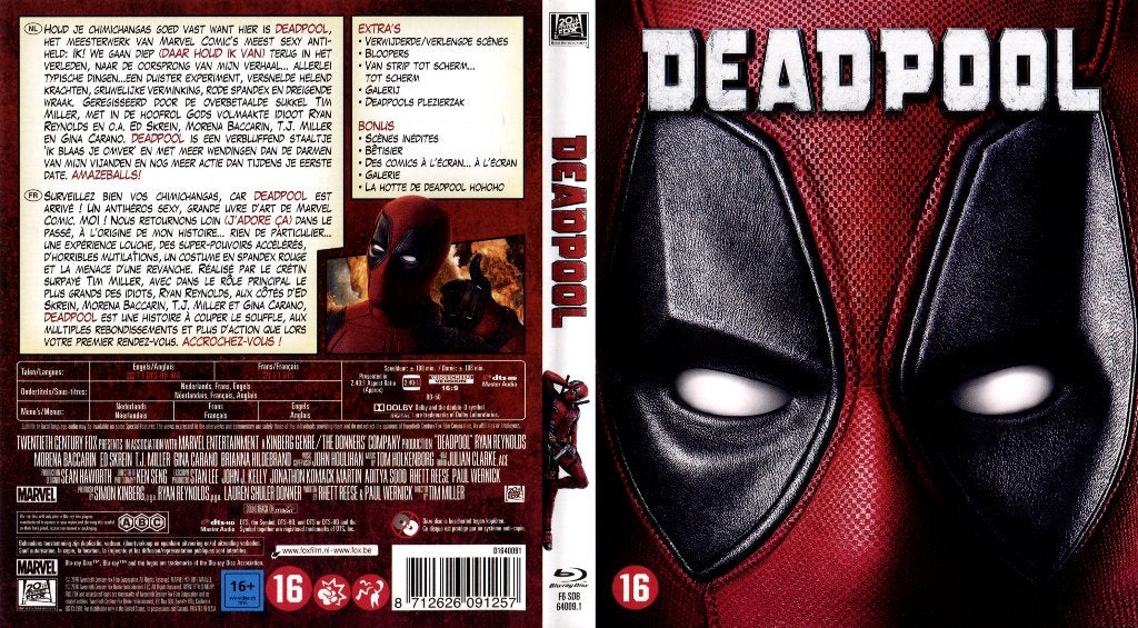 Deadpool & Deadpool 2 Blu-ray NL, Cd's en Dvd's, Engels, Vanaf 16 jaar, Film, Ophalen of Verzenden