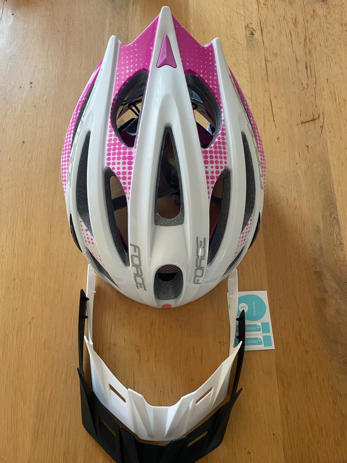 Fietshelm Force Cobra wit/roze -maat L nieuw, Ophalen of Verzenden, Nieuw, L, Dame